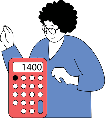 Fitness Coach is calculating client's fees  Illustration