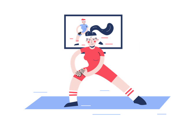 Fitness em casa  Ilustração