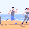 illustrations for fitness exercise