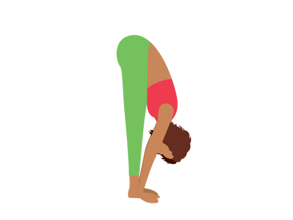 Fille de remise en forme, faire du yoga  Illustration