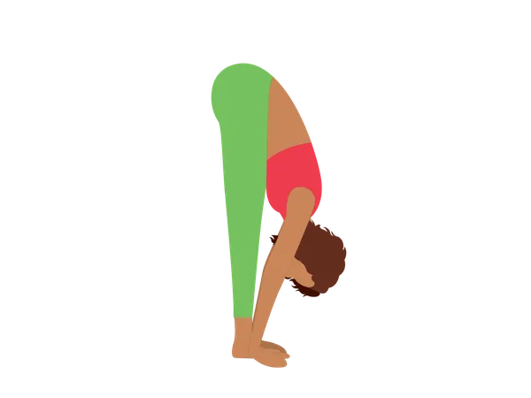 Fille de remise en forme, faire du yoga  Illustration