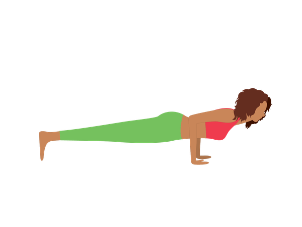 Fille de remise en forme, faire du yoga  Illustration