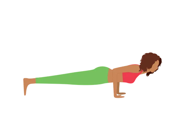 Fille de remise en forme, faire du yoga  Illustration