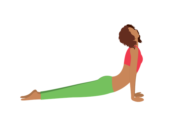 Fille de remise en forme faisant sarvangasana  Illustration