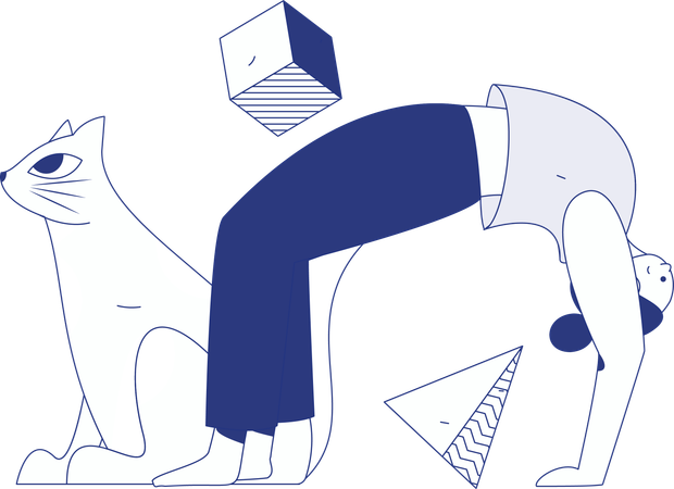 Fitness Girl Doing Chakrasana  Illustration