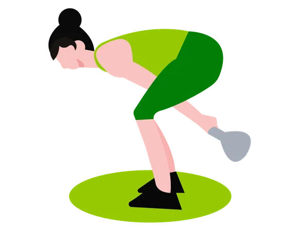 Fitness Girl doing gym exercise  Illustration