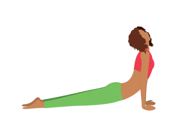 Fitness girl doing sarvangasana  Illustration