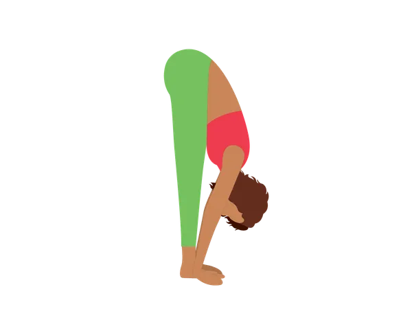 Fitness girl doing yoga  Illustration