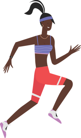 Fitness girl running  Illustration