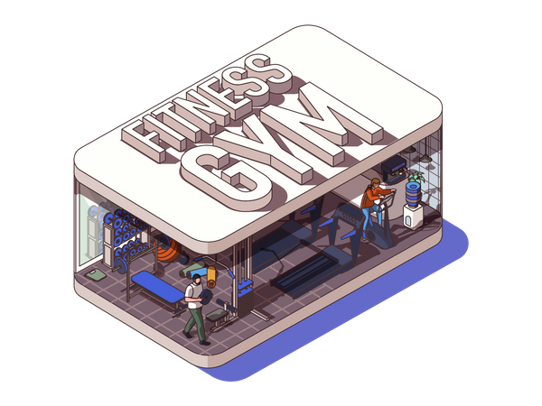 Fitness Gym  Illustration