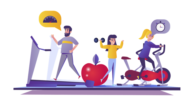 Fitness gym  Illustration