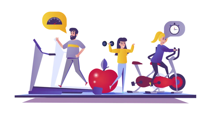 Fitness gym  Illustration