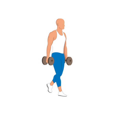 Homme de remise en forme faisant des squats de jambes  Illustration