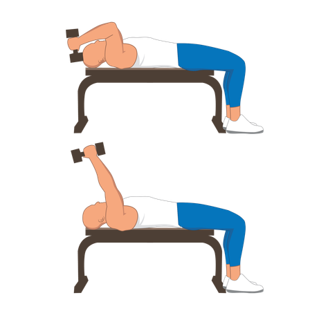 Homme de remise en forme faisant une extension de la poitrine  Illustration