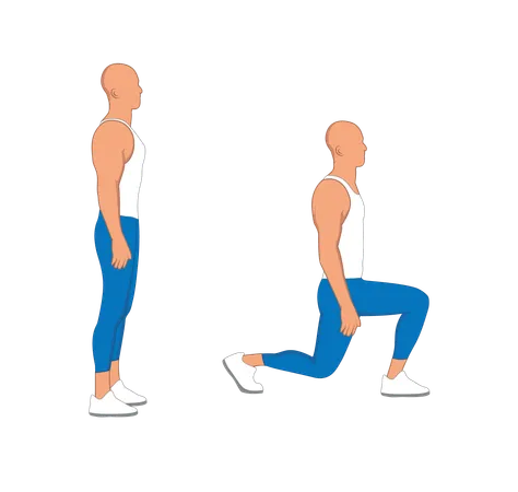 Homme de remise en forme faisant des squats  Illustration