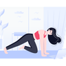 illustrations of online exercise