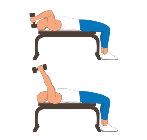 Fitness man doing chest extension  Illustration