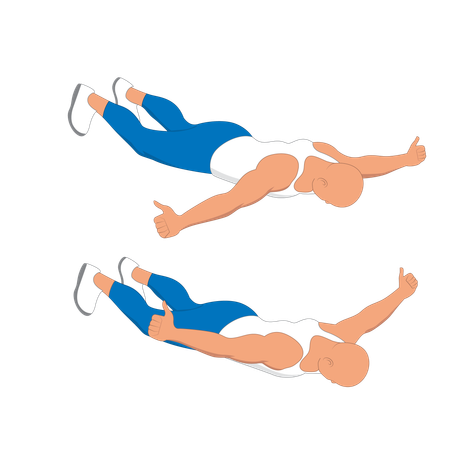 Fitness man doing inner core abs workout  Illustration