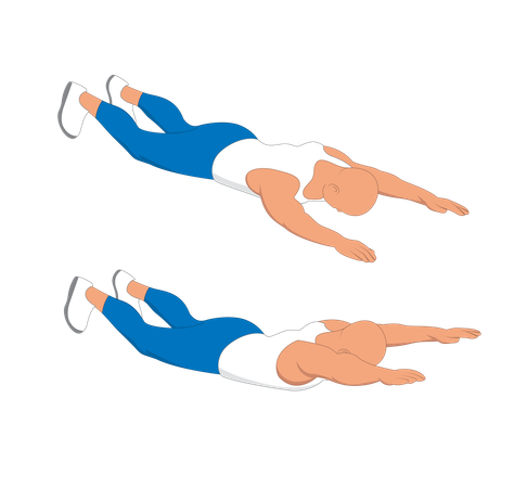 Fitness man doing inner core abs workout  Illustration
