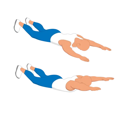 Fitness man doing inner core abs workout  Illustration