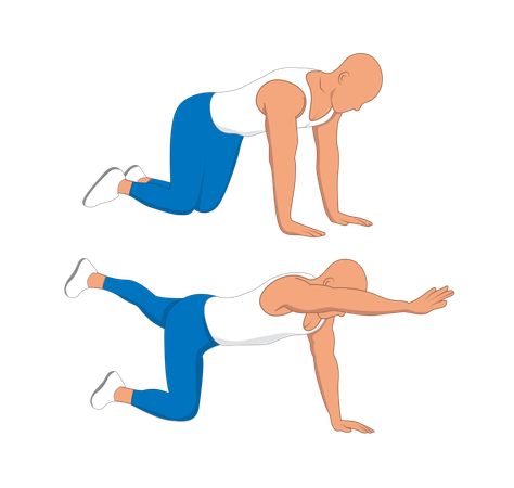 Fitness man doing kegel excercise  Illustration
