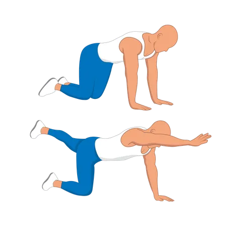 Fitness man doing kegel excercise  Illustration