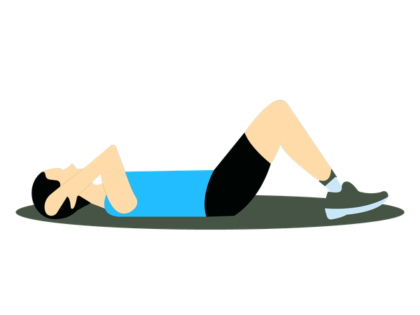 Fitness Man doing morning Exercise  Illustration