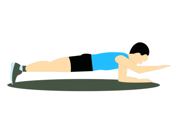 Fitness Man doing One Hand push up exercise  Illustration