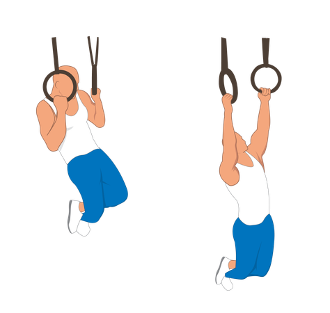 Fitness man doing push up  Illustration