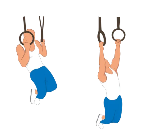 Fitness man doing push up  Illustration