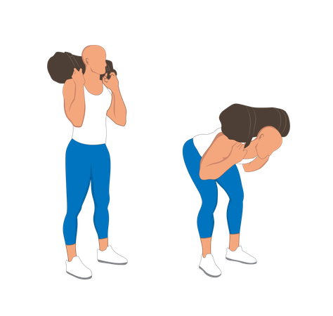 Fitness man doing Sandbag excercise  Illustration