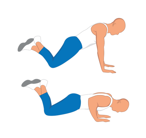 Homem de fitness fazendo flexão de perna apertada  Ilustração