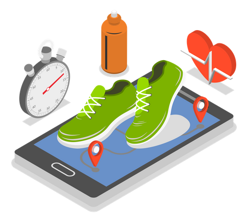Fitness Mobile Application Illustration