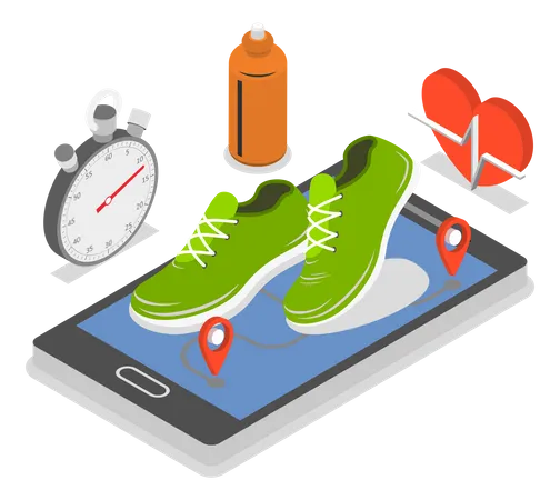 Fitness Mobile Application Illustration