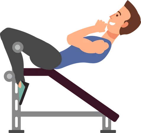 Fitness people vector cartoon characters set. Women and men athletes make exercises with sports equipment. Fitness sport exercise for body illustration Illustration