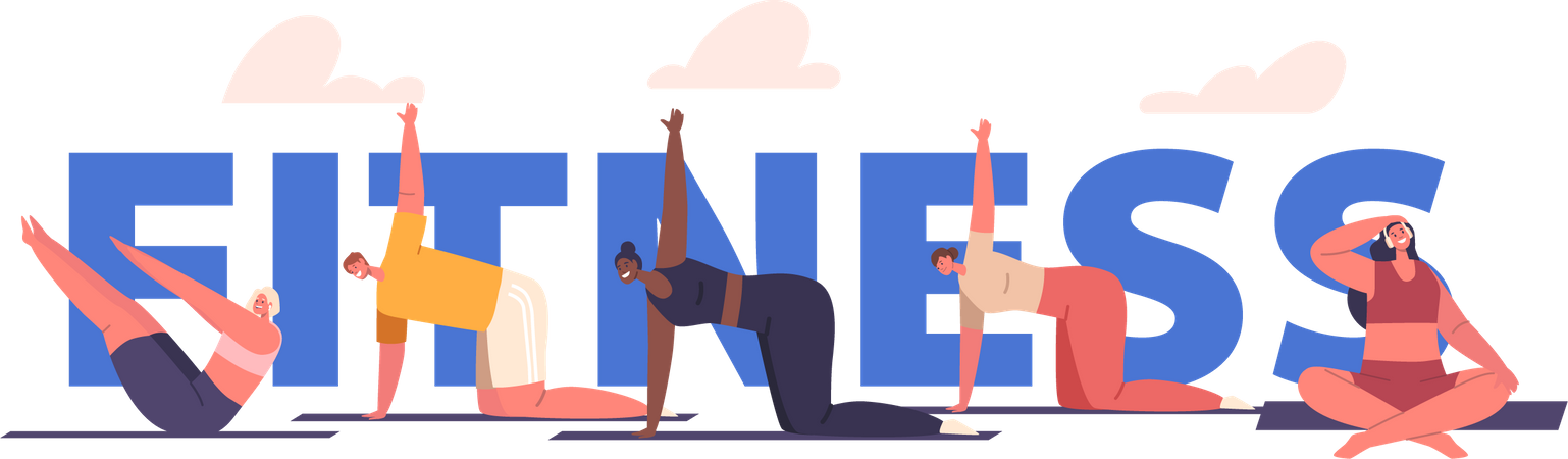 Fitness State Of Physical Well-being  Illustration