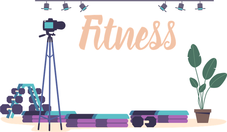 Fitness Studio Interior  Illustration