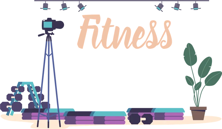 Fitness Studio Interior  Illustration