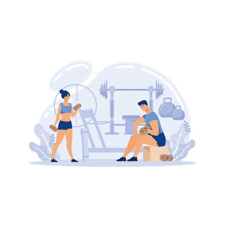 Fitness trainer Illustration