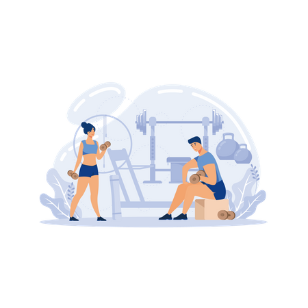 Fitness trainer  Illustration