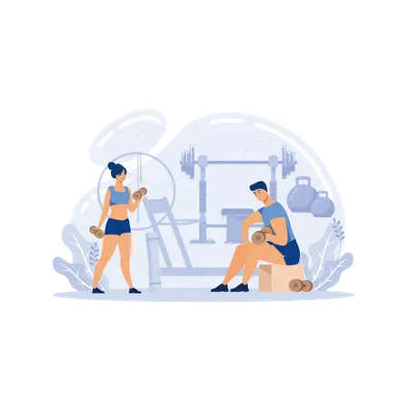 Fitness trainer  Illustration