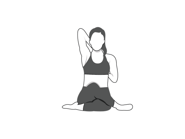Fitness woman doing Gomukhasana  Illustration