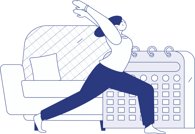 Fitness woman doing morning workout  Illustration