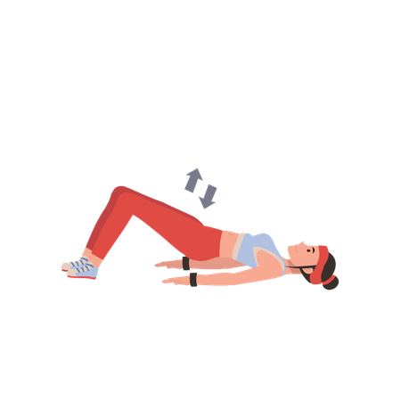 Fitness woman exercising for muscle flexibility yoga and pilates workouts  Illustration