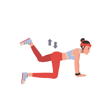 Fitness woman exercising for muscle flexibility yoga and pilates workouts  Illustration
