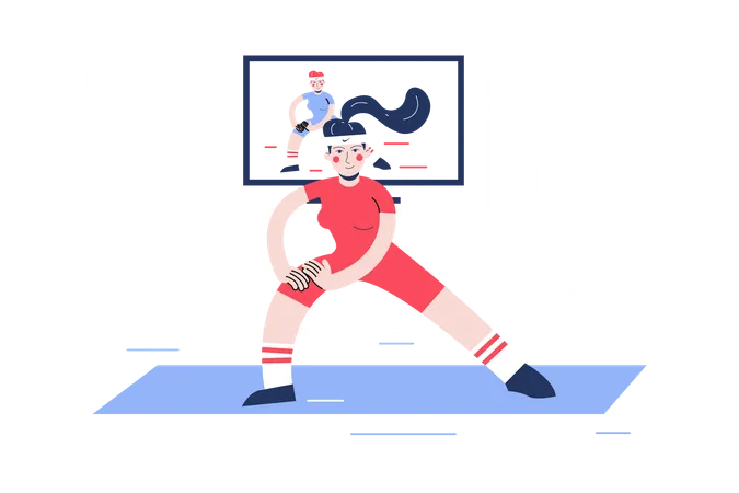 Fitness zu Hause  Illustration