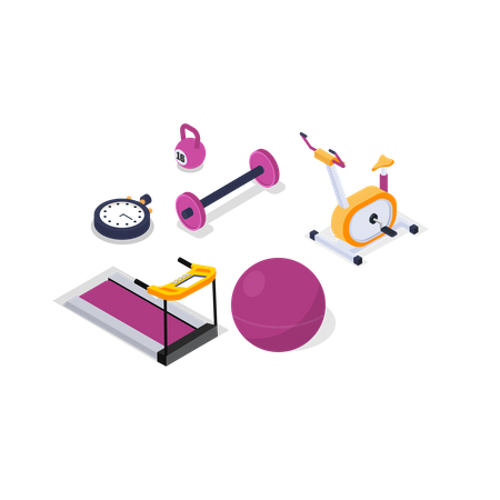 Fitnessgeräte  Illustration