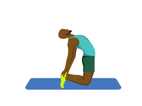 Pose de camelo de fitness  Ilustração