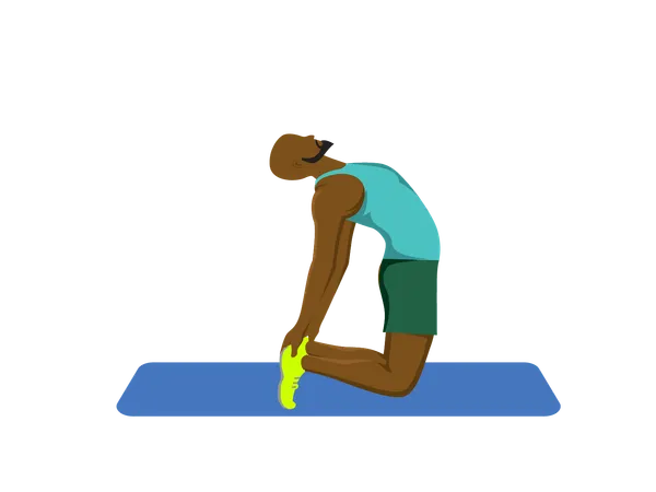 Pose de camelo de fitness  Ilustração