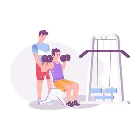 Fitnesstrainer  Illustration